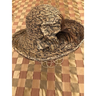 The Yearrounder. Packable. David Cohen. 100% Silk Brown Hat.   eb-43437124